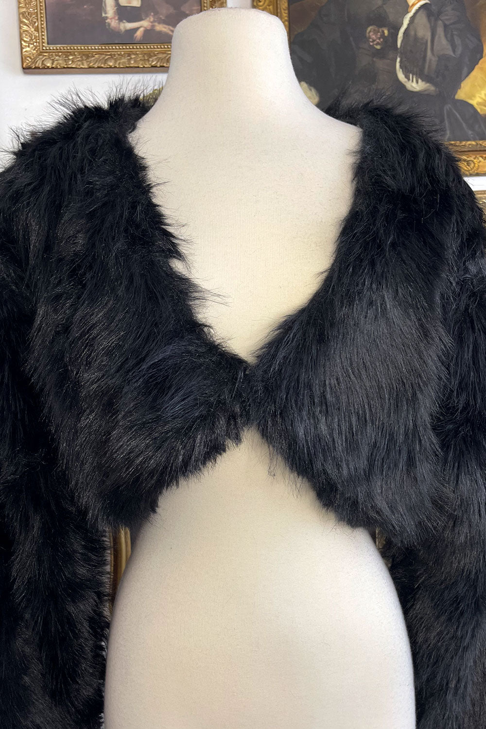 ALLYSSA FAUX FUR CROP JACKET