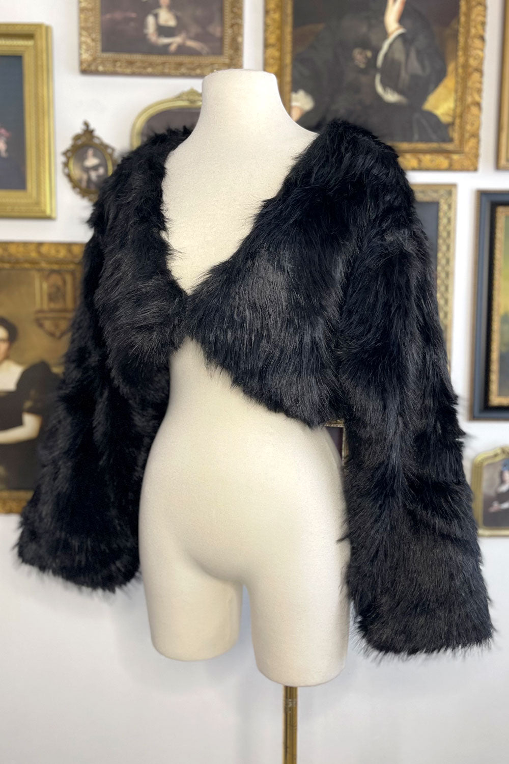 ALLYSSA FAUX FUR CROP JACKET