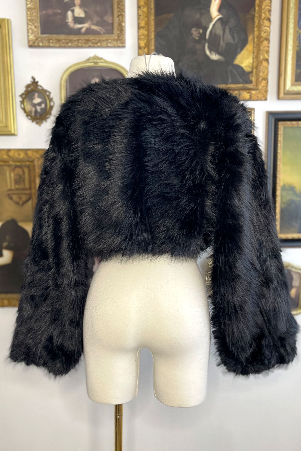 ALLYSSA FAUX FUR CROP JACKET