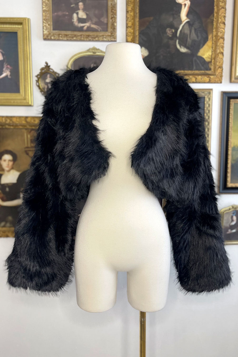 ALLYSSA FAUX FUR CROP JACKET