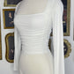 AUDRIANNA SCOOPNECK TOP - WHITE