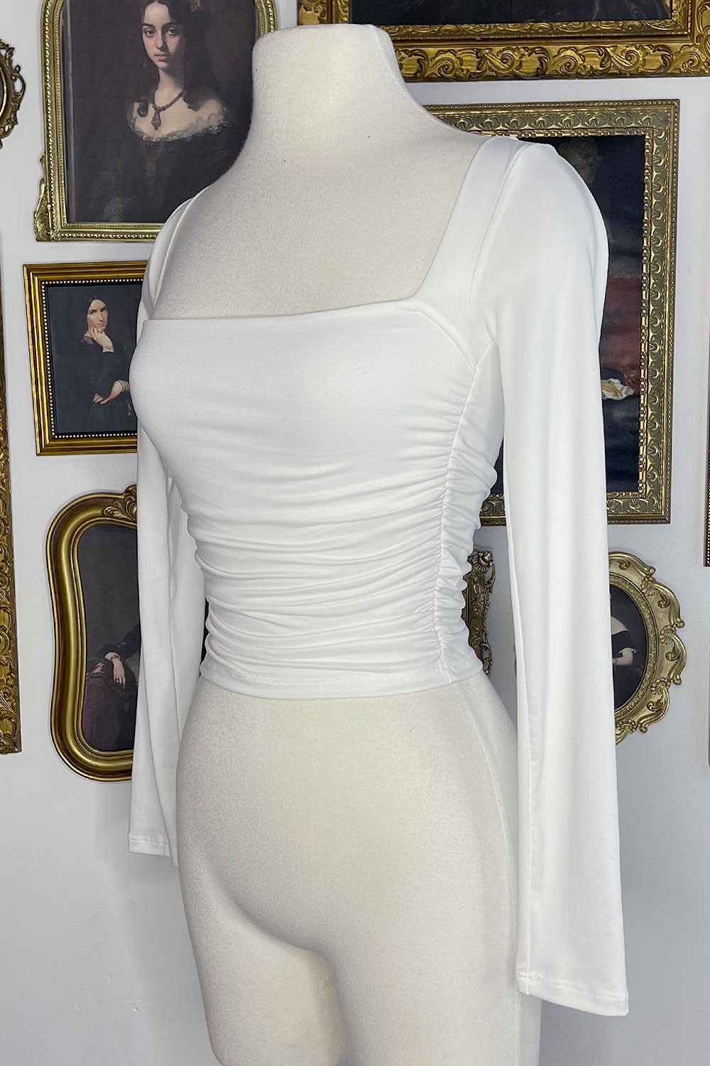 AUDRIANNA SCOOPNECK TOP - WHITE