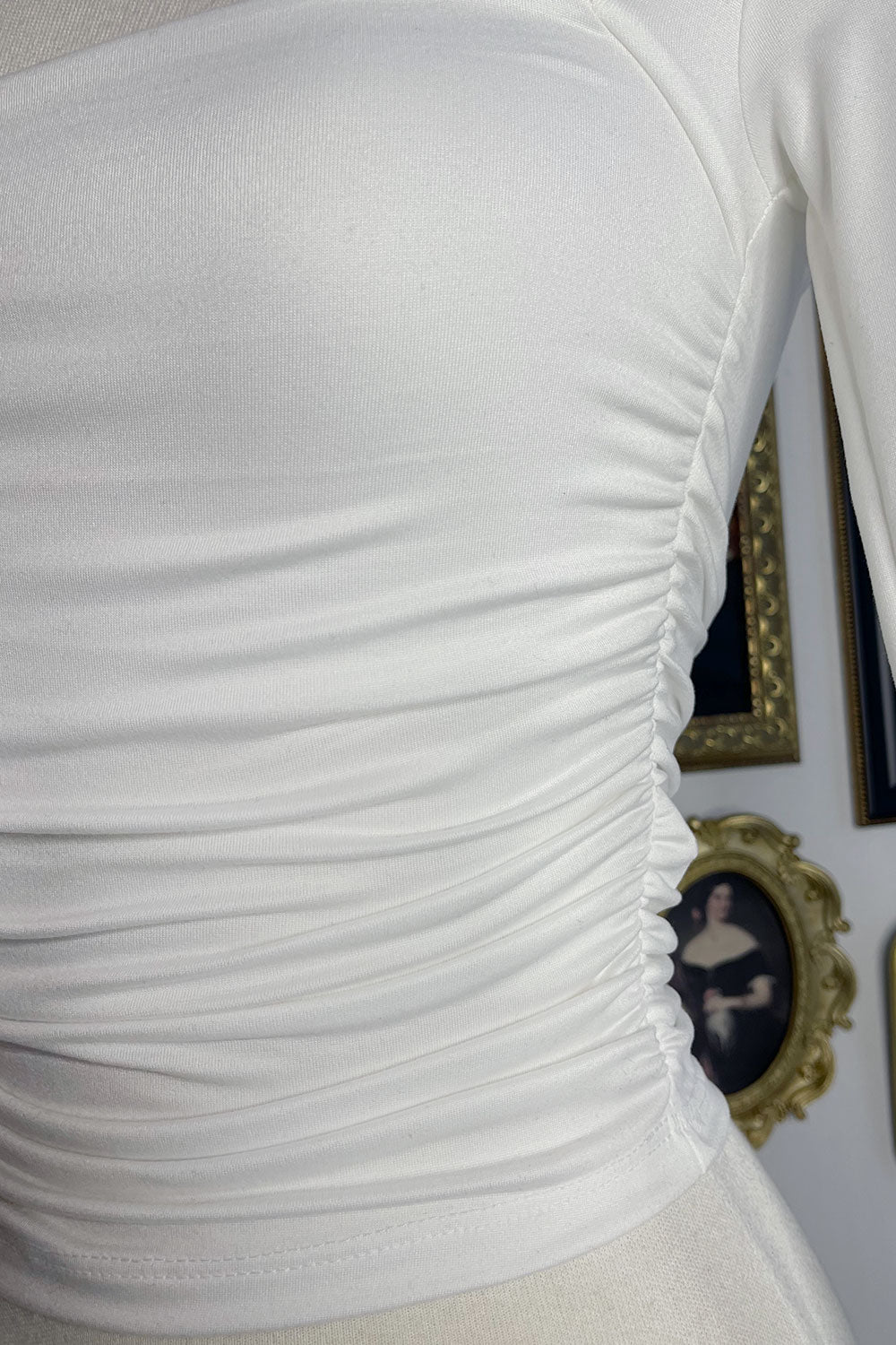 AUDRIANNA SCOOPNECK TOP - WHITE