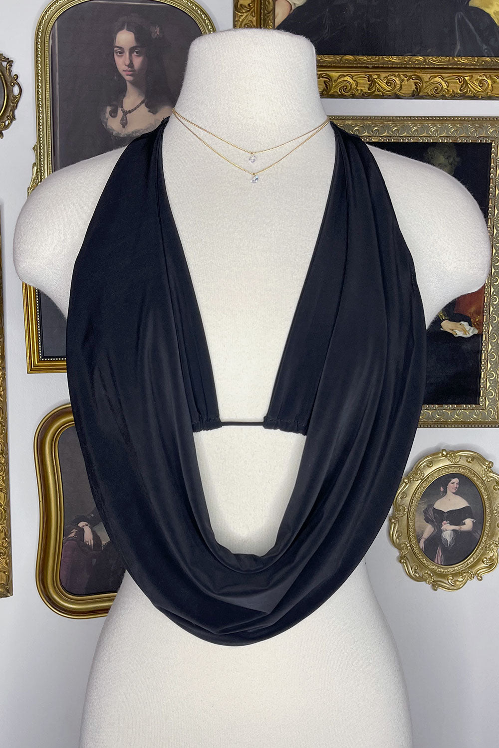 BEKAH OPEN BACK CROP TOP - BLACK
