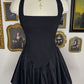 CAT HALTER MINI DRESS
