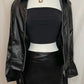 CHELSIE FRINGE LEATHER JACKET