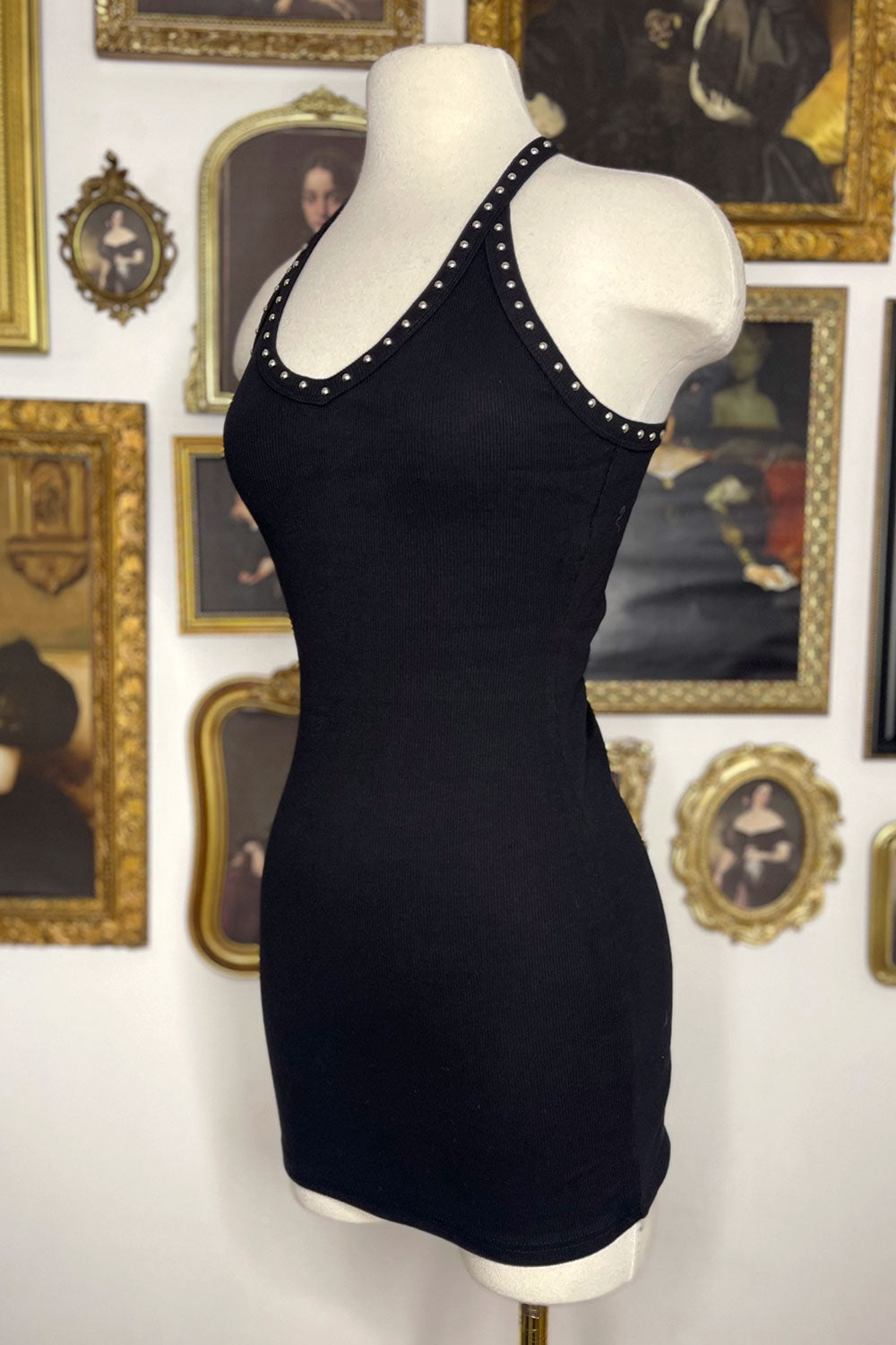 CHRISTINA STUDDED MINI DRESS