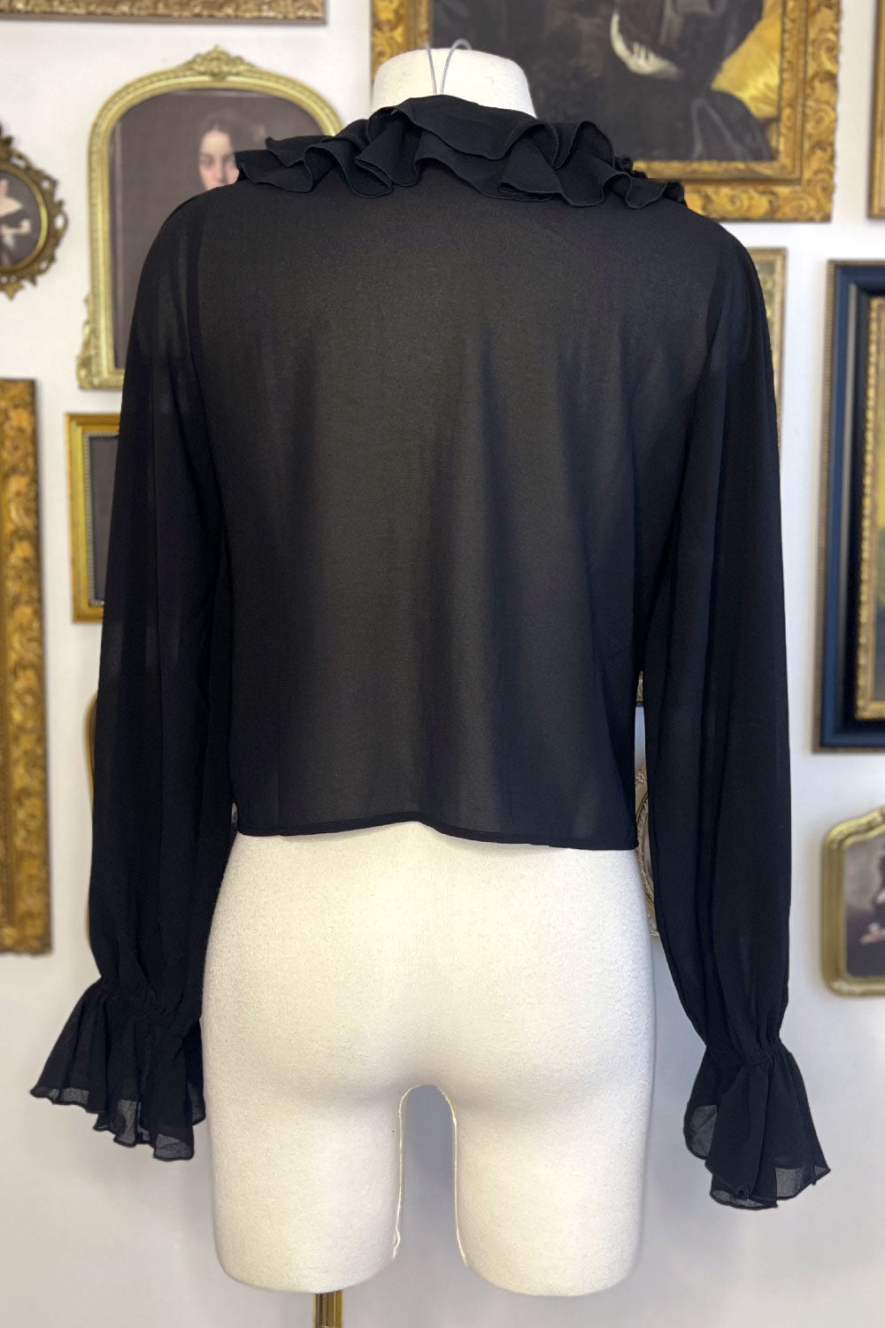 CORRINE RUFFLED SHEER TOP