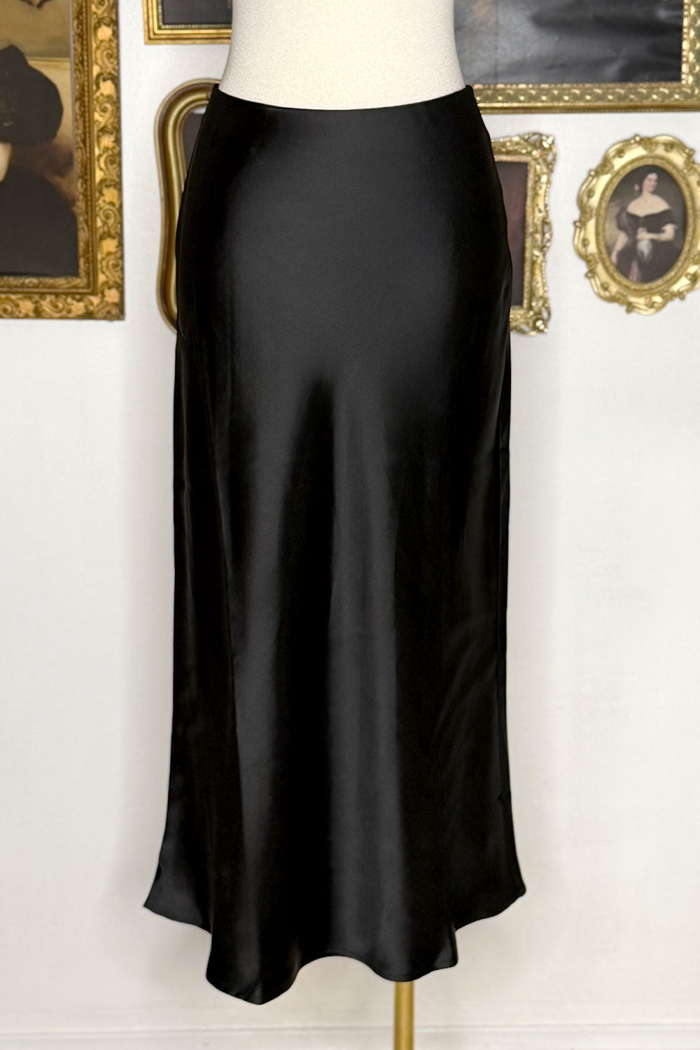 DAPHNE SATIN MIDI SKIRT