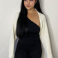 DORA SWEATER KNIT BOLERO CARDIGAN - CREAM