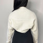 DORA SWEATER KNIT BOLERO CARDIGAN - CREAM