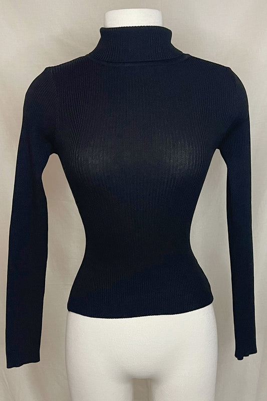 ELIZA TURTLENECK RIBBED TOP