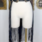 WESTERN FAUX LEATHER FRINGE BELT