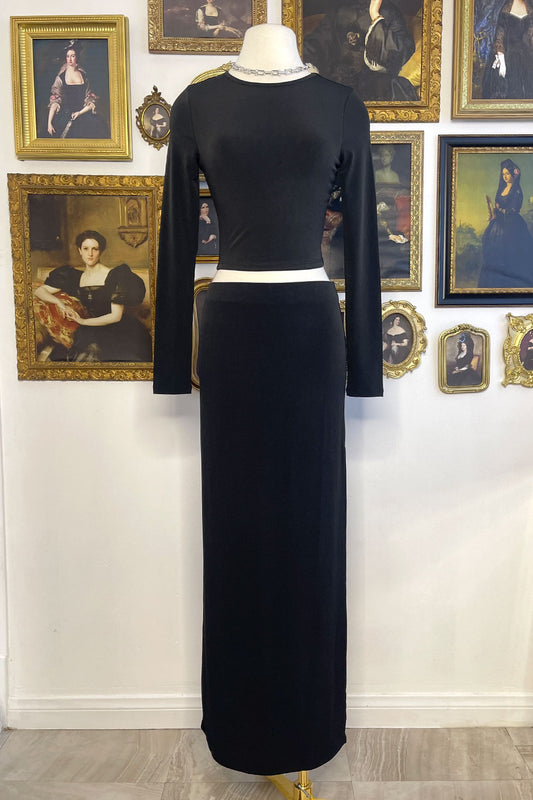 HANA LONG SLEEVE TOP & MAXI SKIRT SET