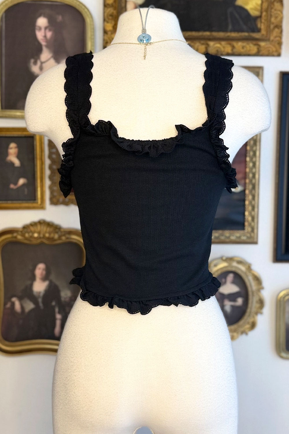 HEATHER RUFFLED TANK TOP