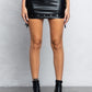 CHELSIE FRINGE LEATHER MINI SKIRT W/ STUDS