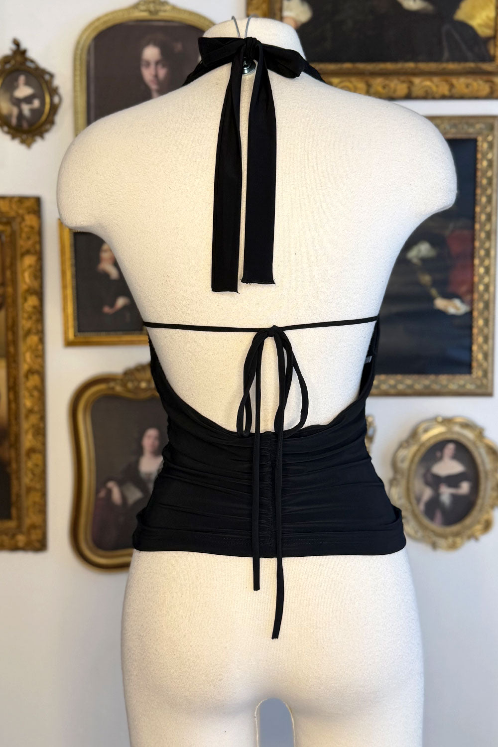 IZZY COWL NECK HALTER TOP