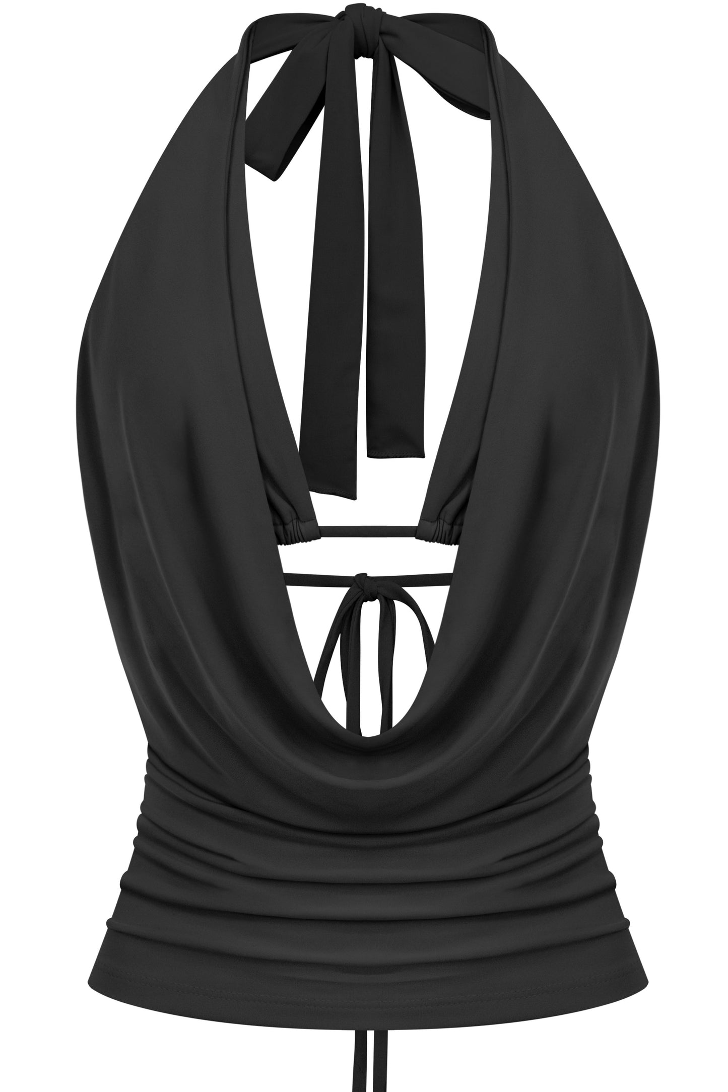 IZZY COWL NECK HALTER TOP