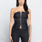 KACEY STRAPLESS BUCKLE TOP