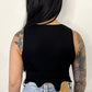 KAT SLEEVELESS RHINESTONE TRIM TOP