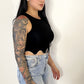 KAT SLEEVELESS RHINESTONE TRIM TOP