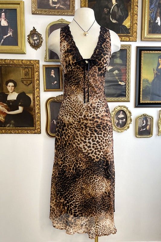 KAYLA LEOPARD MIDI DRESS
