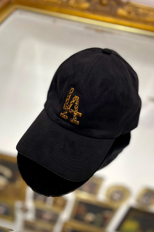 LA HAT - BLACK/LEOPARD
