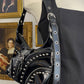 HOLLYWOOD FAUX LEATHER METAL PURSE