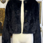 LINDSAY FAUX FUR BUTTON-UP JACKET