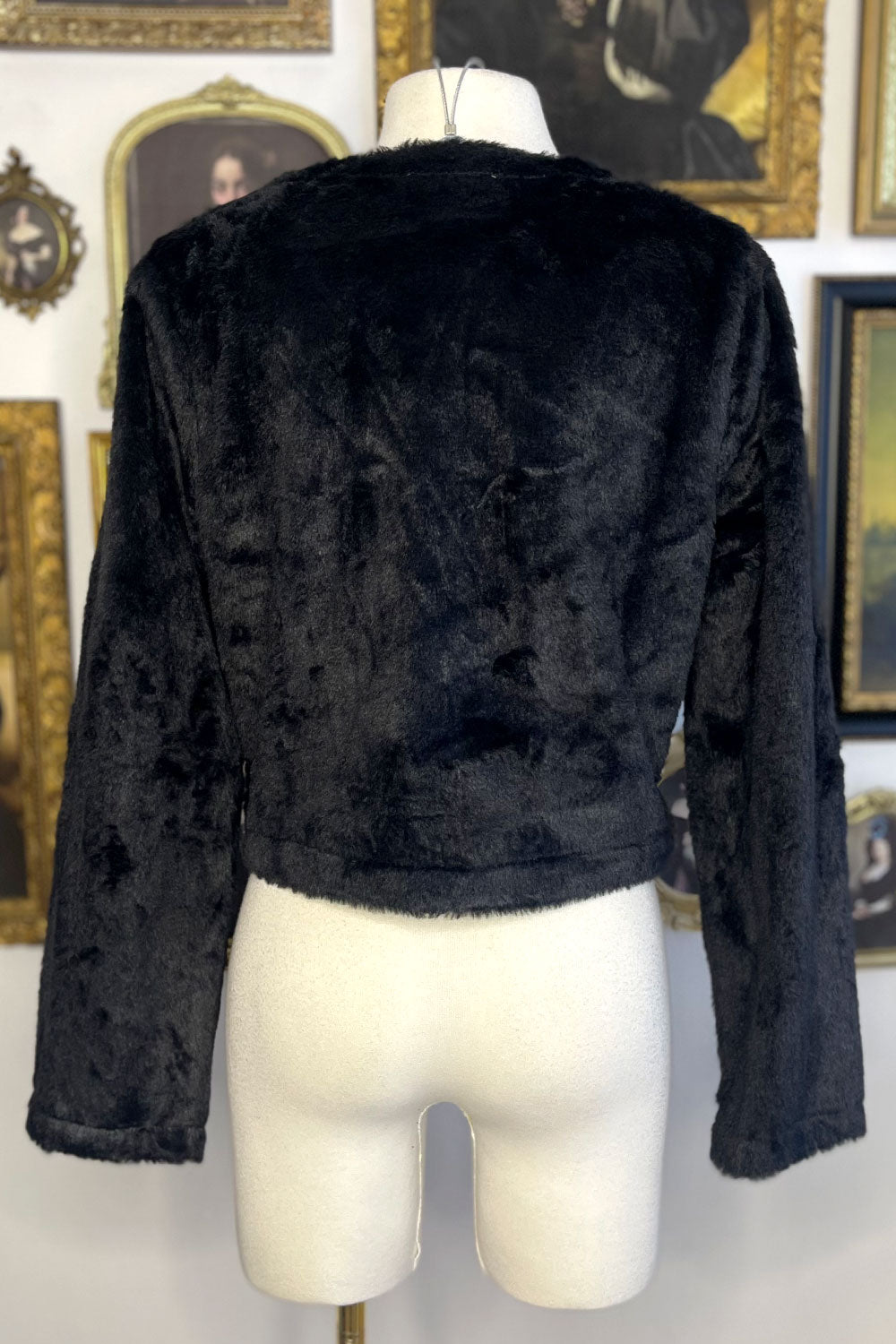 LINDSAY FAUX FUR BUTTON-UP JACKET