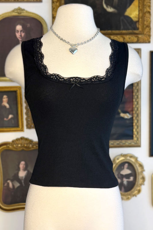 LUCILLE LACE TRIM TANK