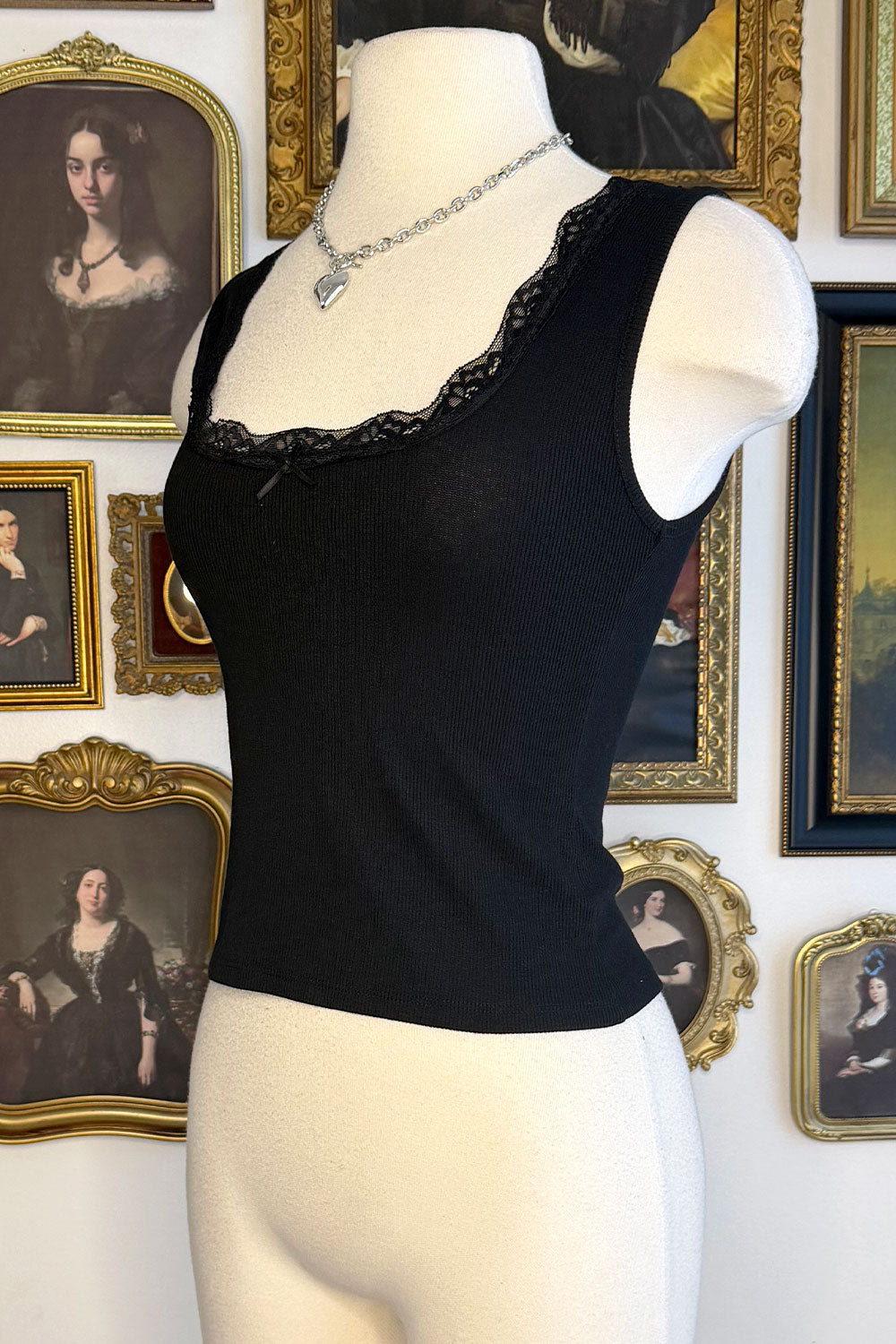 LUCILLE LACE TRIM TANK