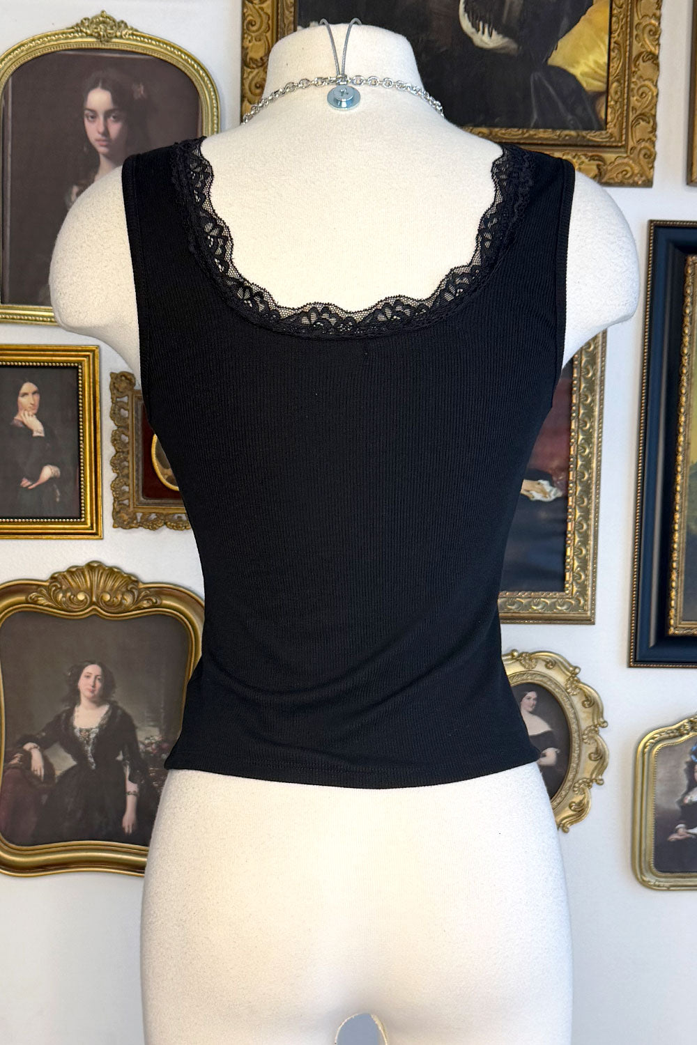 LUCILLE LACE TRIM TANK
