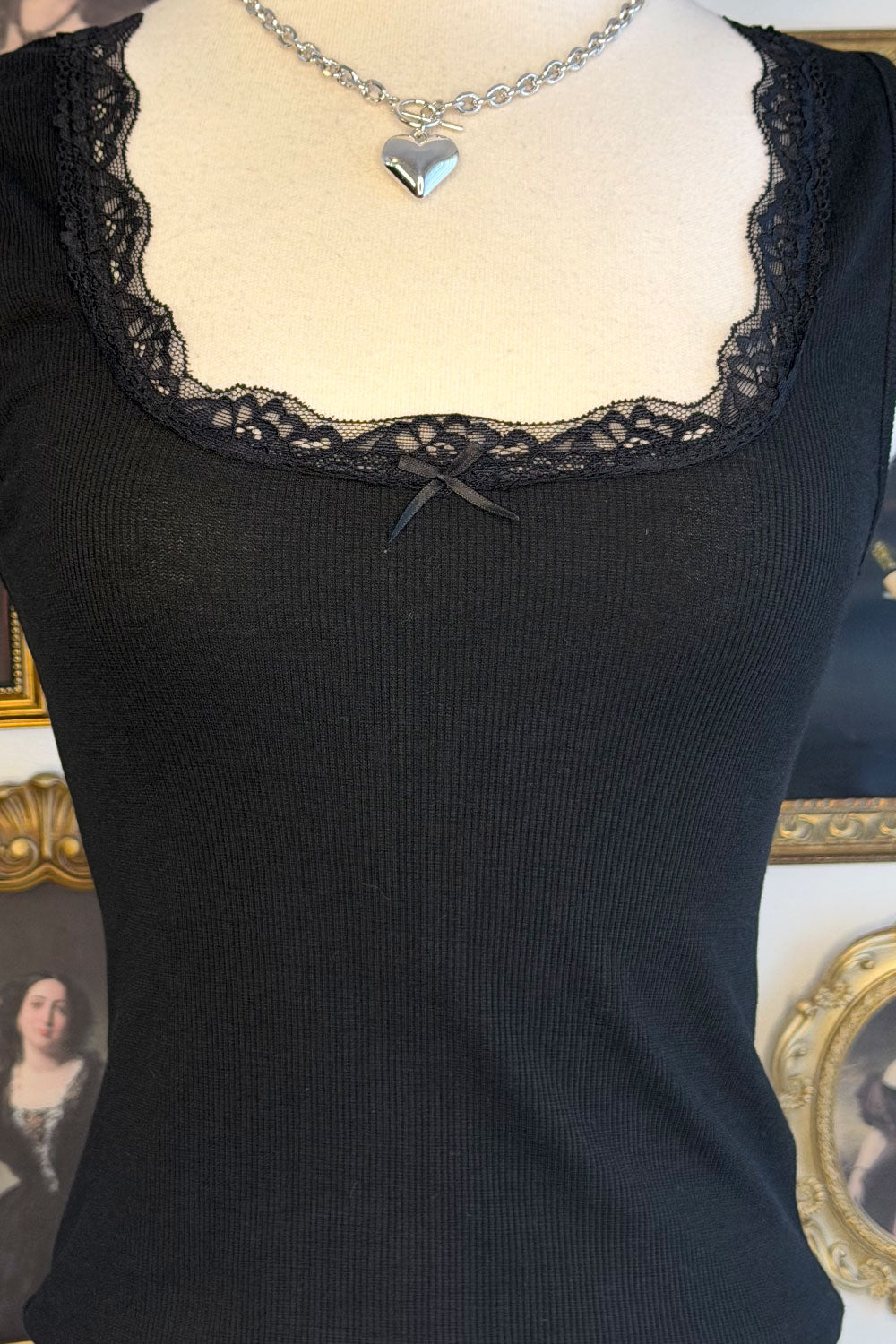 LUCILLE LACE TRIM TANK