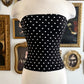 MADDY STRAPLESS POLKA DOT TOP