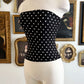 MADDY STRAPLESS POLKA DOT TOP