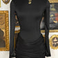 MALLORY MIXED MEDIA MINI DRESS