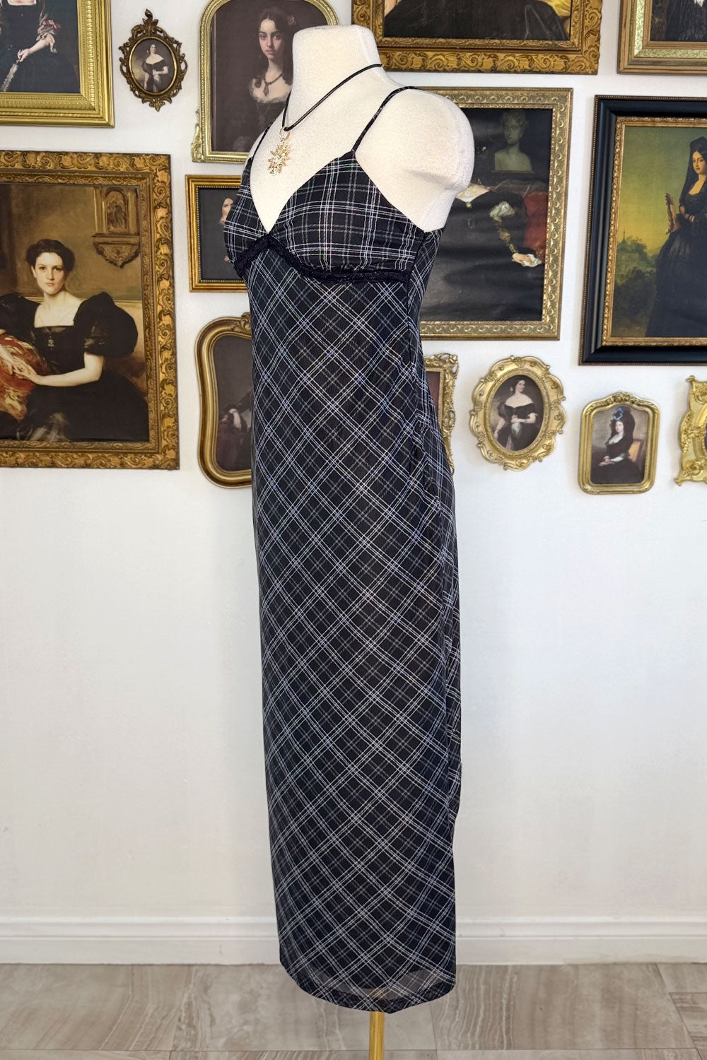 MARS PLAID MAXI DRESS