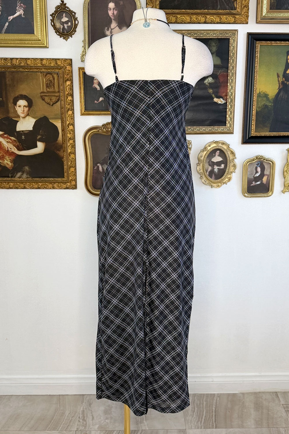 MARS PLAID MAXI DRESS