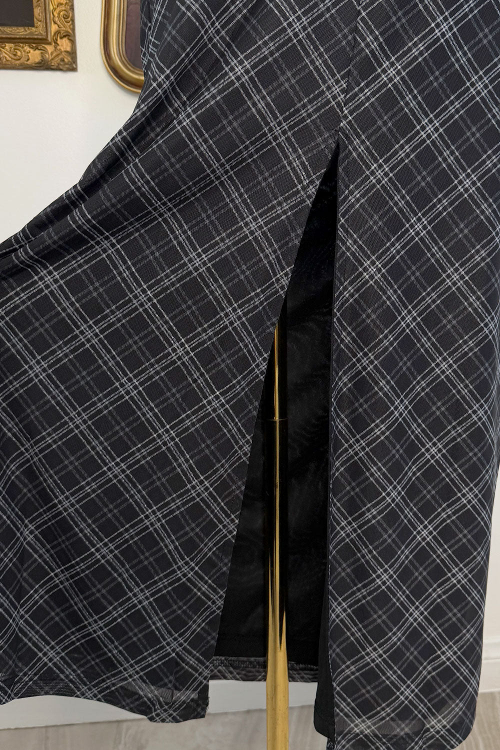 MARS PLAID MAXI DRESS