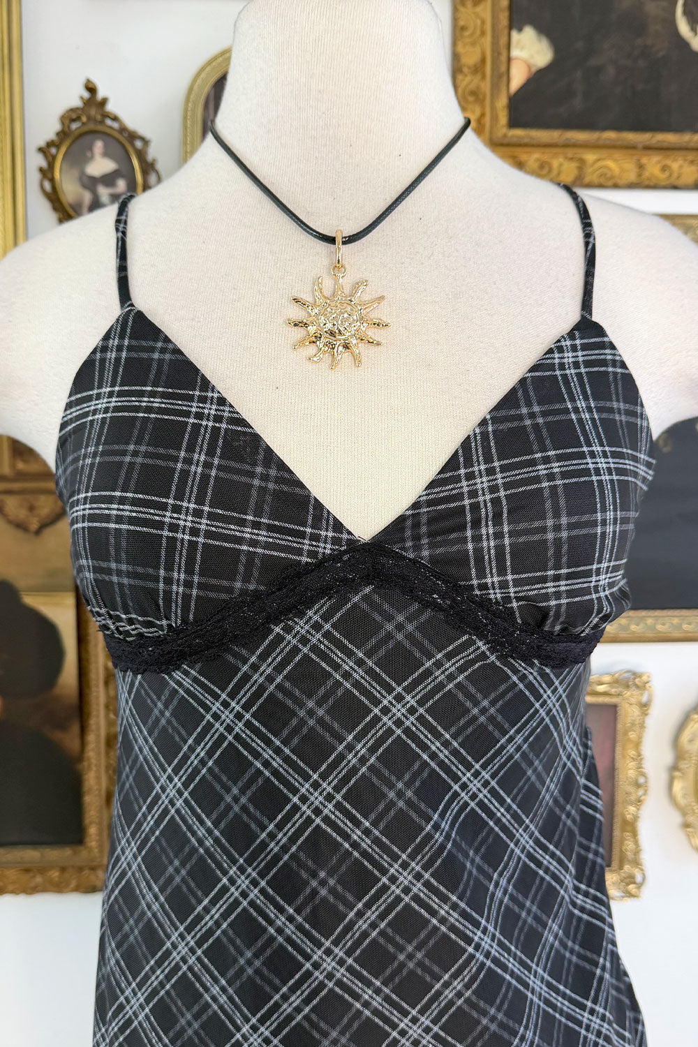 MARS PLAID MAXI DRESS