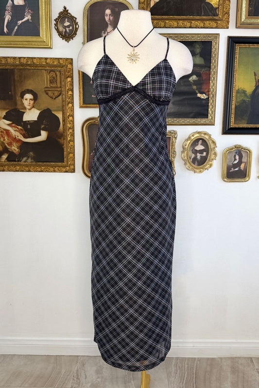 MARS PLAID MAXI DRESS