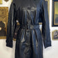 MELODY FAUX LEATHER TRENCH COAT