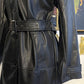 MELODY FAUX LEATHER TRENCH COAT