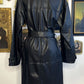 MELODY FAUX LEATHER TRENCH COAT