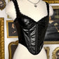 MONIQUE FAUX LEATHER CORSET TOP
