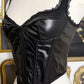 MONIQUE FAUX LEATHER CORSET TOP