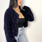 NORA LONG SLEEVE FUZZY CARDIGAN