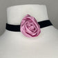 ROSE CHOKER NECKLACE 001 - PINK