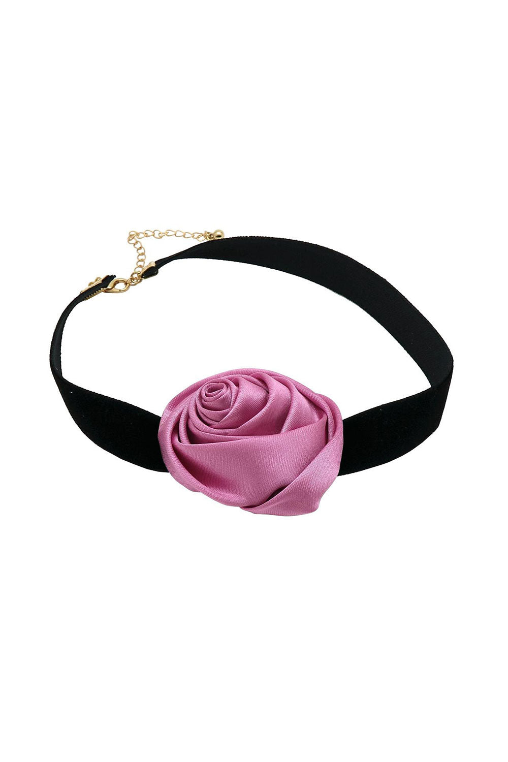 ROSE CHOKER NECKLACE 001 - PINK